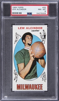 1969-70 Topps #25 Lew Alcindor Rookie Card – PSA NM-MT 8